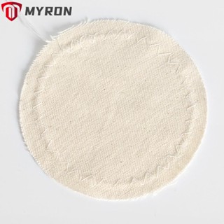 Myron ตัวกรองกาลักน้ํา ผ้าฝ้าย สีเบจ แบบเปลี่ยน สําหรับเครื่องชงกาแฟ 10 ชิ้น