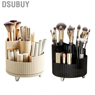 Dsubuy Makeup Brush Holder  Plastic 360 Degree Rotating Cosmetic Storage Desk Organizer Easy To Clean for Eyebrow Pencils Eyeliner