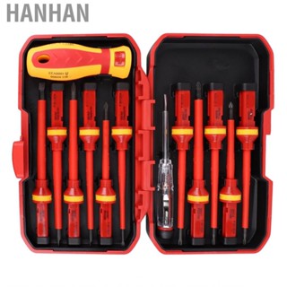 Hanhan Premium Insulated Screwdrivers Set Professional Electricians Slotted