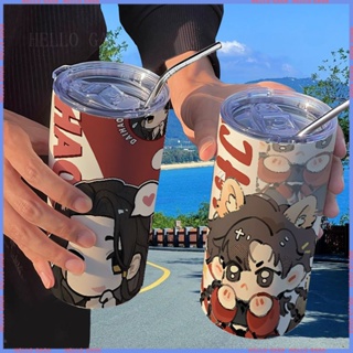 🥤สินค้าแอนิเมชั่น Limited Cup🥤 แก้วกระติกน้ําร้อน ลายการ์ตูน แบบพกพา พร้อมหลอดดูด คุณภาพสูง สําหรับนักเรียน