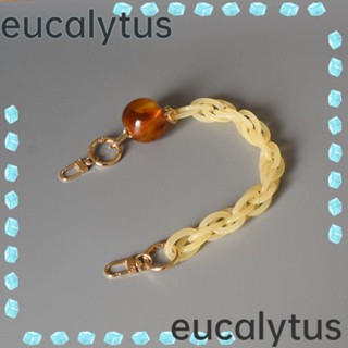 Eucalytus1 สายโซ่เรซิ่น สีพื้น คละสี สําหรับคล้องกระเป๋าสะพายไหล่ โทรศัพท์มือถือ DIY