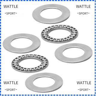 Wattle ตลับลูกปืนเม็ดเข็ม AXK2035 ตลับลูกปืนเม็ดเข็ม 4 มม. พร้อมแหวนรอง 4 ชิ้น ตลับลูกปืนกันรุนเม็ดมีด 35 มม. OD 20 มม. สําหรับเครื่องบิน ยานยนต์ เรือ และเครื่องบิน 2 ชุด