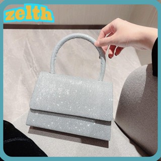 Zelth กระเป๋าสะพายไหล่ กระเป๋าถือแฟชั่น หรูหรา มีสายโซ่คล้อง