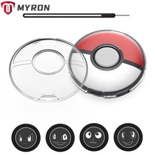 Myron เคส PC คริสตัลแข็ง กันกระแทก พร้อมแผ่นใส 4 ชิ้น สําหรับ Pokémon Go Plus+ Game