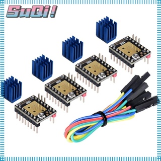 Suqi โมดูลสเต็ปมอเตอร์ไดรเวอร์ TMC2208 V3.0 พร้อมฮีทซิงค์ โหมด UART V1.1 ทนทาน สําหรับเครื่องพิมพ์ 4 ชิ้น