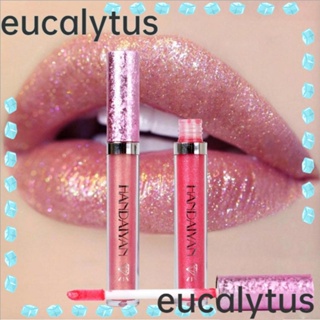 Eucalytus1 ลิปสติก ลิปบาล์ม เมทัลลิก ซาติน แวววาว ติดทนนาน เครื่องสําอาง ให้ความชุ่มชื้น 6 สี สําหรับผู้หญิง