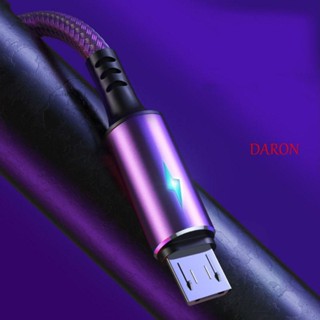 Daron สายข้อมูล Micro USB Micro USB LED อุปกรณ์เสริมโทรศัพท์มือถือ