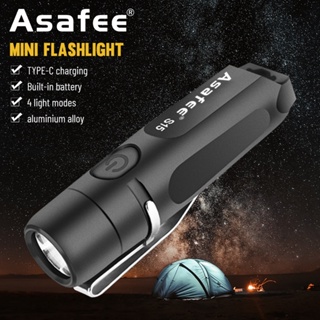 Asafee ไฟฉาย อลูมิเนียมอัลลอย ขนาดเล็ก แบบพกพา S15 SST20 650 Lumen พร้อมคลิปหนีบด้านหลัง