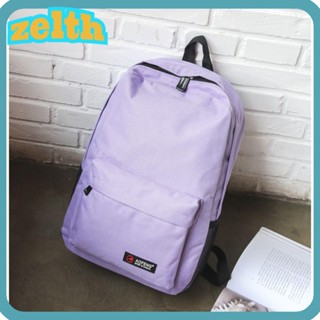 Zelth กระเป๋าเป้สะพายหลัง อเนกประสงค์ มีซิป 10 สี กระเป๋าเดินทาง โพลีเอสเตอร์ ล้างทําความสะอาดได้ ทันสมัย