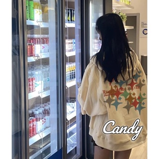 Candy Kids เสื้อผ้าผู้ญิง แขนยาว เสื้อฮู้ด คลุมหญิง สไตล์เกาหลี แฟชั่น A28J1D9 34Z230826