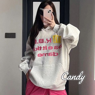 Candy Kids  เสื้อผ้าผู้ญิง แขนยาว เสื้อฮู้ด คลุมหญิง สไตล์เกาหลี แฟชั่น  Chic Comfortable สบาย สวยงาม A28J1D8 36Z230909