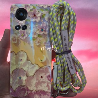 เคสโทรศัพท์มือถือแบบนิ่ม ลายภาพวาดสีน้ํามัน พร้อมสายคล้อง และสายคล้อง สําหรับ OPPO Reno 10 5G OPPO Reno 10 Pro 5G OPPO A78 4G