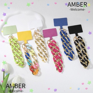 Amber สายคล้องโทรศัพท์มือถือ อะคริลิค กันหาย กันหาย แบบสั้น สร้างสรรค์