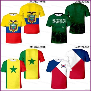 เสื้อยืดแขนสั้นลําลอง พิมพ์ลาย NP2 World Cup Arabia Senegal Ecuador Fans สไตล์เกาหลี พลัสไซซ์ PN2