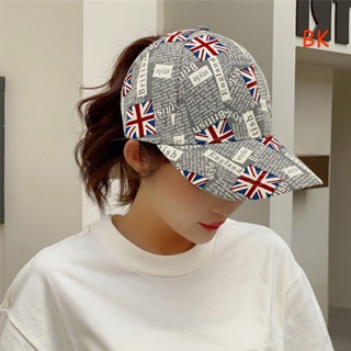 Bk หมวกเบสบอล ผ้าฝ้าย ลาย Union Jack ภาษาอังกฤษ สําหรับผู้ชายและผู้หญิง