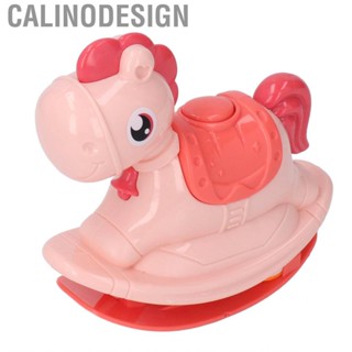 Calinodesign Horse Press Sliding Toy  Plastic Material Safe Rocking with Base for Home