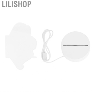 Lilishop Night Light Cute 3D Puppy Shape Cartoon Lamp Bedroom Decorations For Boy F
