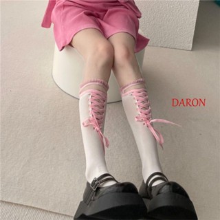 Daron ถุงน่องริบบิ้น ผูกโบว์น่ารัก ใส่สบาย สไตล์ญี่ปุ่น