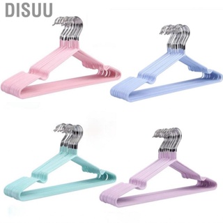 Disuu Thick Clothes Hangers  Prevent Slip Rounded Edges Plastic Coating Heavy Duty Rustproof for Dry Wet Dormitory