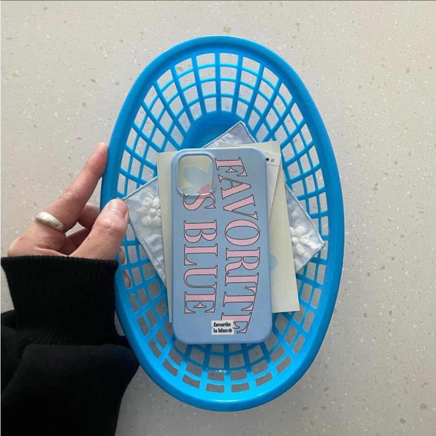 เกาหลี ins Blue Word Paten สําหรับ iphone 15promax/14pro/13promax/13/12/11/xsmax/xr PC เคสโทรศัพท ์ แข ็ ง