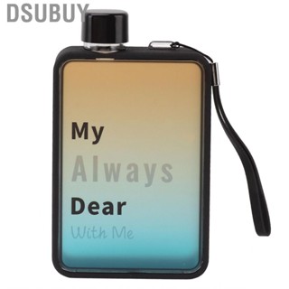 Dsubuy Outdoor Flat Water Bottle A5  380ml For Camping Hiking Black