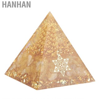 Hanhan Orgonite Pyramid 6cm Energy Generator Crystal Wire Handmade Decor