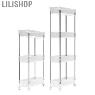 Lilishop Bathroom Gap Organizer  Multi Layer Durable Rack Transparent Silent Pulley Plastic for