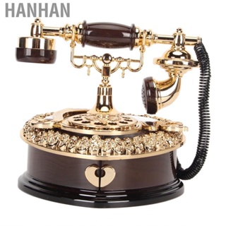 Hanhan Vintage Music Box Heart Shaped Mechanical Old  For Home Decor