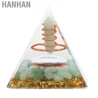 Hanhan Home Orgonite Pyramid Crystal 6cm Stone Copper Handmade Decor