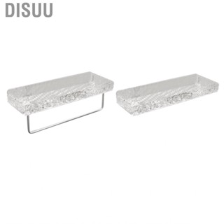 Disuu Acrylic Bathroom Shelves  Light Luxury Wall Mounted Clear Stone Pattern for