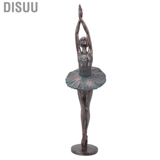Disuu Ballerina Girl Sculpture  Statue Decorative Exquisite Resin for Tabletop