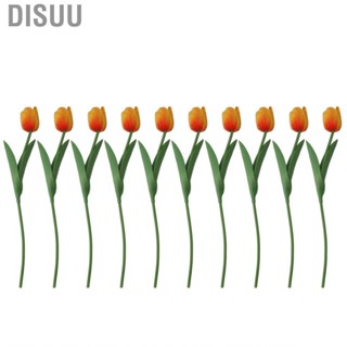 Disuu Home Wedding Bouquet Artificial Tulips Real Touch PU Flowers Orange