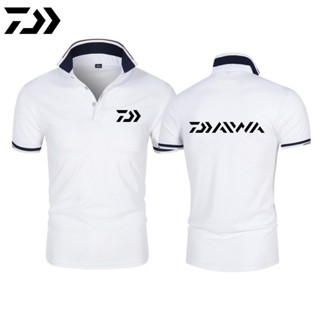 Daiwa เสื้อโปโลแขนสั้น พิมพ์ลาย สีพื้น แฟชั่นฤดูร้อน สําหรับผู้ชาย