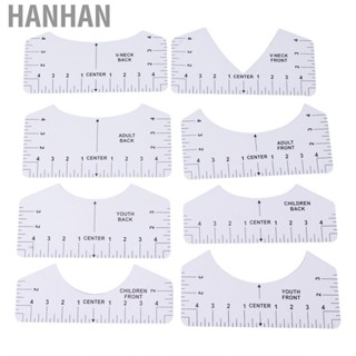 Hanhan 8PCS T Shirt Ruler PVC Clothing Centering Design Alignment Tool