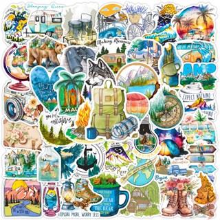 ❉ สติกเกอร์ศิลปะสีน้ํา รุ่น World Travel 04 ❉ สติกเกอร์แฟชั่น กันน้ํา DIY 50 ชิ้น/เซต