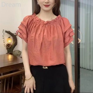 Thin round neck loose fashion short-sleeved T-shirt with fleshy and slimming small shirt womens Top Moms clothing western style