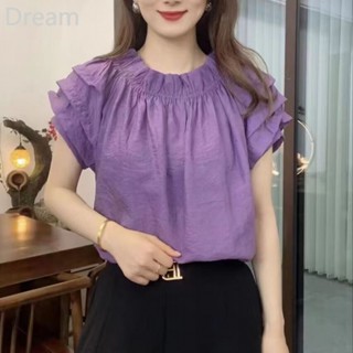 Fashion internet celebrity loose hot short-sleeved T-shirt lantern sleeve top