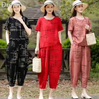 Womens suit new western style womens summer wear loose slimming two-piece set