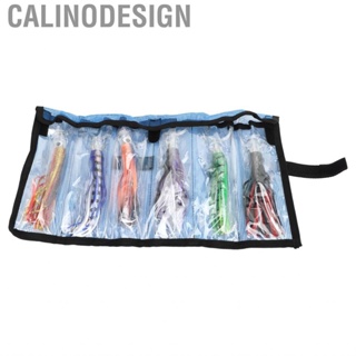 Calinodesign Saltwater Trolling Lure 25cm Rust Proof Fishing PVC Multi Color Barbed Hook for