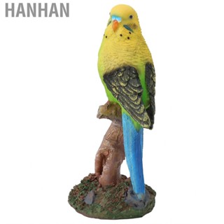 Hanhan Parrot Ornament  Exquisite Wide Application  Lifelike Resin Sculpture for Garden Living Room