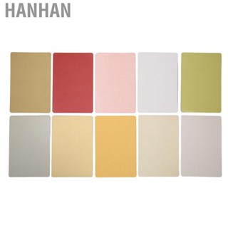 Hanhan Pearlescent Cardstock Hard Rounded Corners Blank Metallic Multipurpose Assorted Colors for DIY Craft Projects