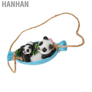 Hanhan Swing Panda Statue Mother And Baby Lying On The Garden Sculpture