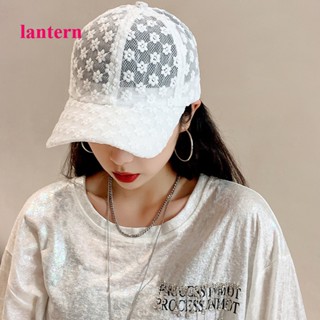 Lantern หมวกเบสบอล กันแดด แต่งลูกไม้ ระบายอากาศ เข้ากับทุกการแต่งกาย แฟชั่นฤดูร้อน สไตล์เกาหลี สําหรับผู้หญิง