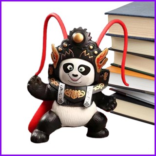 ตุ๊กตาฟิกเกอร์แพนด้า 4 แบบ เปลี่ยนหน้าได้ สําหรับตกแต่งบ้าน