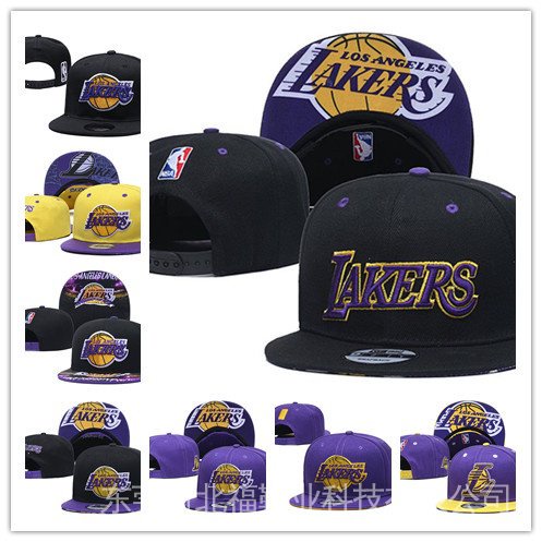 ใหม่ NBA Top Los Angeles Lakers Premium Headwear Snapback หมวกบาสเกตบอลแฟชั่นหมวก rEAR