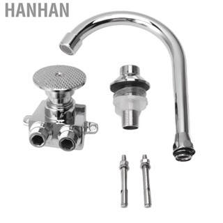 Hanhan Foot Pedal Faucet Hands Free Valve Flexible Hose Touchless Floor Mount