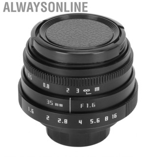 Alwaysonline Manual Focus Lens Bright Image C Mount Multi Layer Coating 35mm F1.6 for Mirrorless