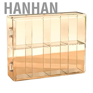 Hanhan Anime Figure Display Case  Storage Box Easy Access Top Notch Bottom Bulge 8 Compartment for Shop