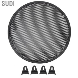 Sudi 12 Inch Speaker Grill  Construction Iron Universal Fit Subwoofer Circle Cover Sturdy Black  Impact for Car