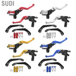 Sudi 1 Pair 7/8in Brake Master Cylinder Lever Universal Motorcycle Handlebar Kit with Reservoir Carbon Fiber Hand Guard